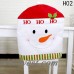 1 piezas Santa Claus muñeco de nieve Elk tapa cubierta de la silla de mesa Red Hat silla trasera cubre decoración de Navidad  ali-54629701